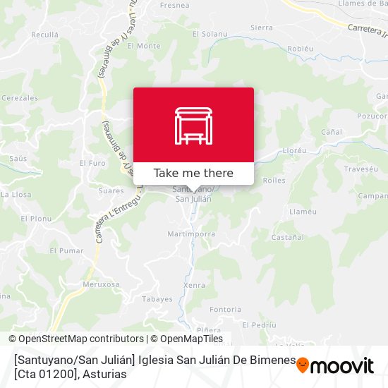[Santuyano / San Julián]  Iglesia San Julián De Bimenes [Cta 01200] map