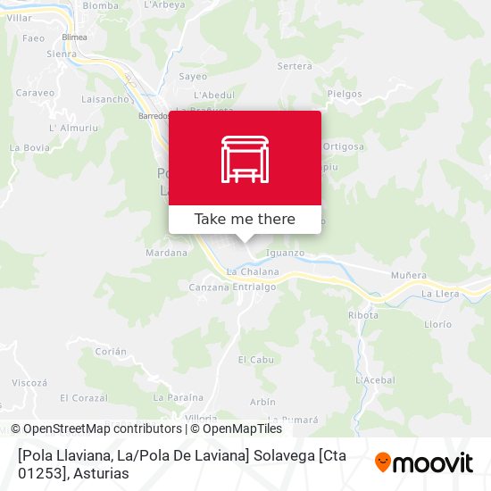 [Pola Llaviana, La / Pola De Laviana]  Solavega [Cta 01253] map