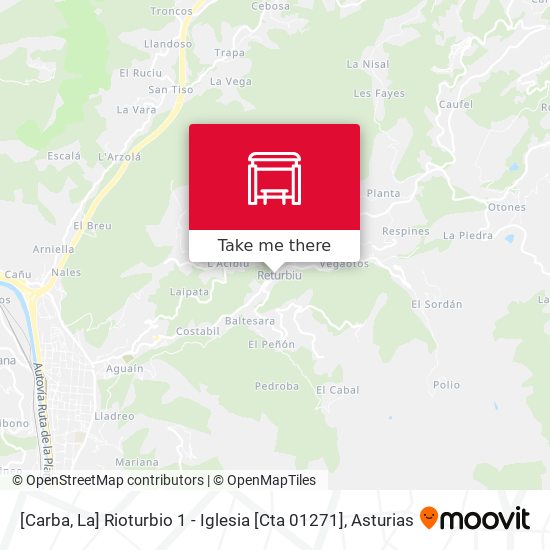 [Carba, La]  Rioturbio 1 - Iglesia [Cta 01271] map
