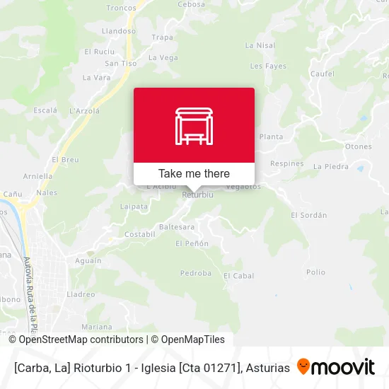 [Carba, La]  Rioturbio 1 - Iglesia [Cta 01271] map