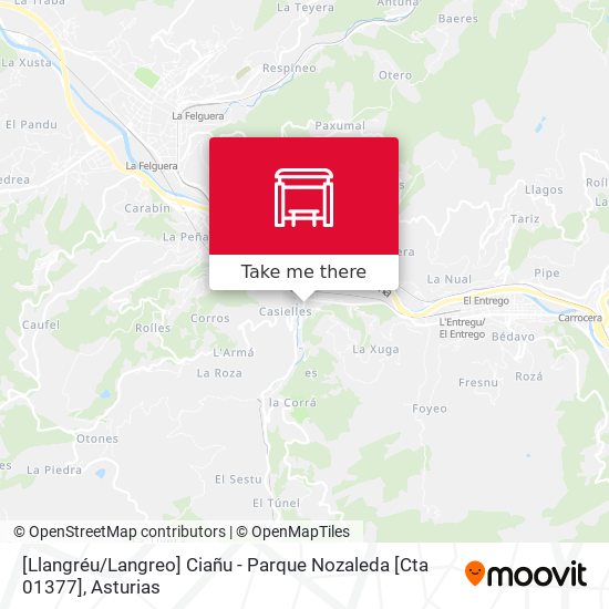 [Llangréu / Langreo]  Ciañu - Parque Nozaleda [Cta 01377] map