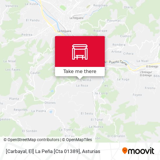 [Carbayal, El]  La Peña [Cta 01389] map