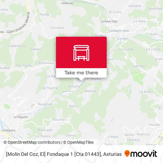 [Molín Del Coz, El]  Fondaque 1 [Cta 01443] map