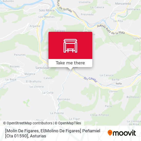 [Molín De Figares, El|Molino De Figares]  Peñamiel [Cta 01590] map