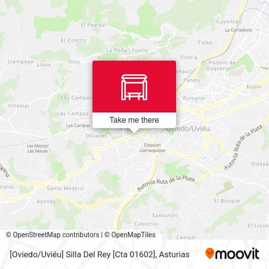 [Oviedo / Uviéu]  Silla Del Rey [Cta 01602] map