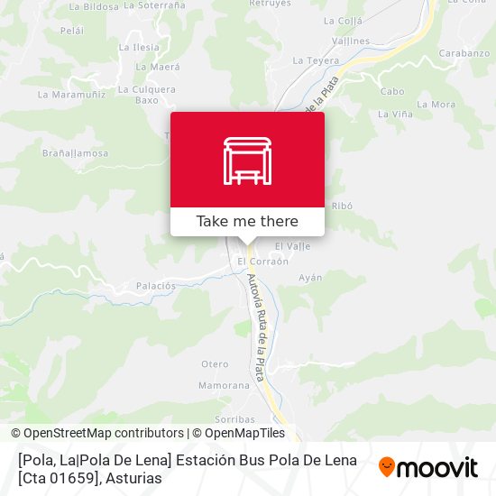 mapa [Pola, La|Pola De Lena]  Estación Bus Pola De Lena [Cta 01659]
