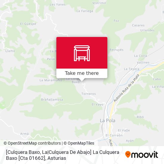 [Culquera Baxo, La|Culquera De Abajo]  La Culquera Baxo [Cta 01662] map