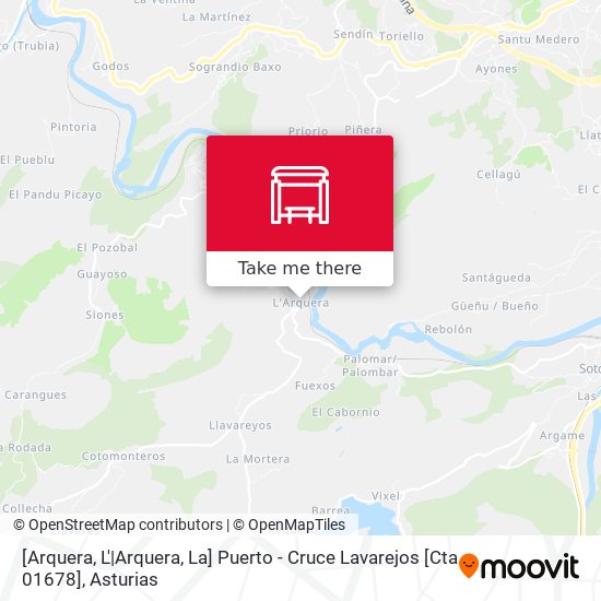 [Arquera, L'|Arquera, La]  Puerto - Cruce Lavarejos [Cta 01678] map