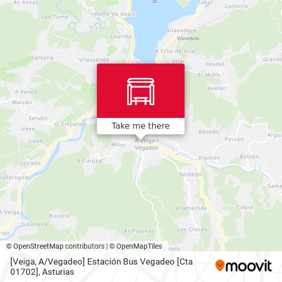 mapa [Veiga, A / Vegadeo]  Estación Bus Vegadeo [Cta 01702]