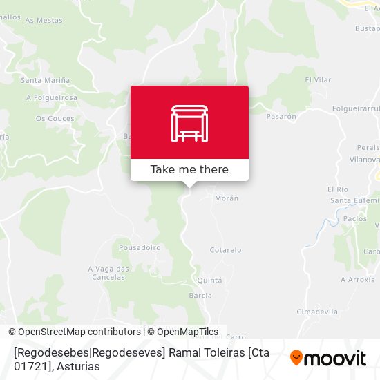 [Regodesebes|Regodeseves]  Ramal Toleiras [Cta 01721] map