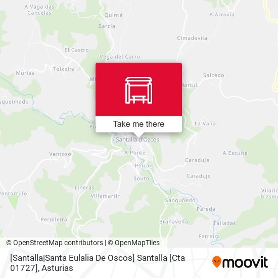 [Santalla|Santa Eulalia De Oscos]  Santalla [Cta 01727] map