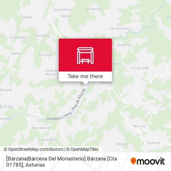 [Bárzana|Bárcena Del Monasterio]  Bárzana [Cta 01785] map