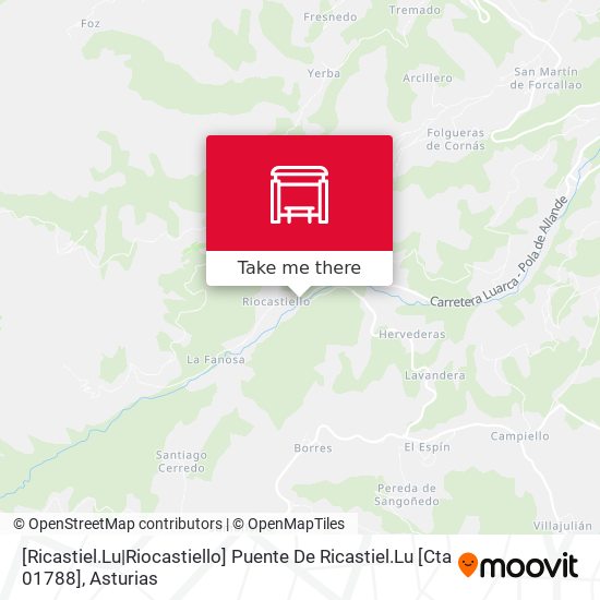 [Ricastiel.Lu|Riocastiello]  Puente De Ricastiel.Lu [Cta 01788] map