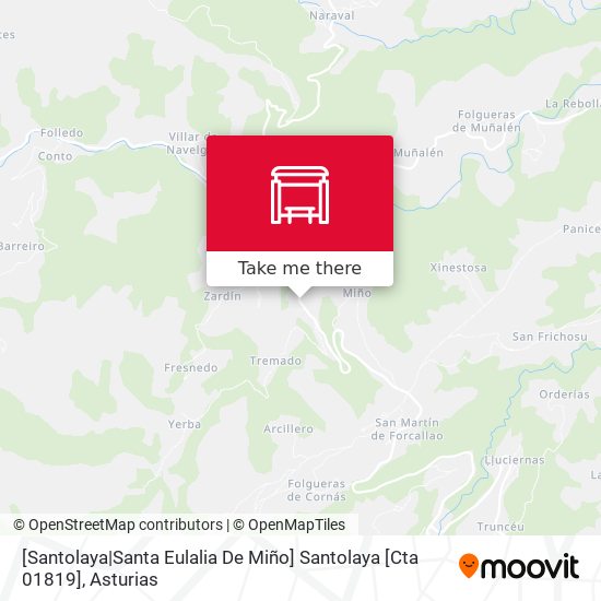[Santolaya|Santa Eulalia De Miño]  Santolaya [Cta 01819] map