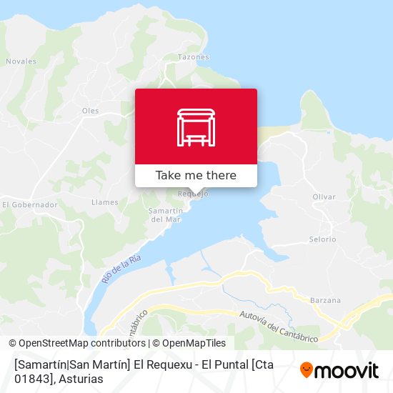 [Samartín|San Martín]  El Requexu - El Puntal [Cta 01843] map