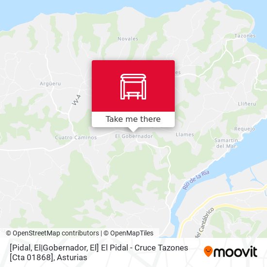 [Pidal, El|Gobernador, El]  El Pidal - Cruce Tazones [Cta 01868] map