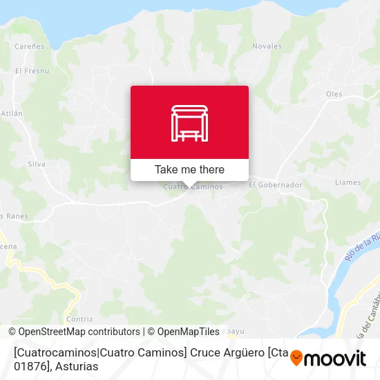 [Cuatrocaminos|Cuatro Caminos]  Cruce Argüero [Cta 01876] map