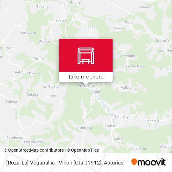 [Roza, La]  Vegapallía - Viñón [Cta 01912] map