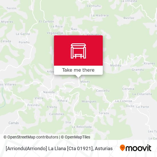 [Arriondu|Arriondo]  La Llana [Cta 01921] map