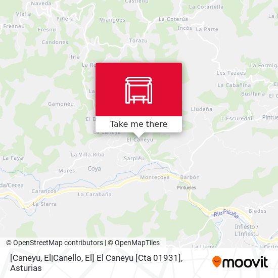 [Caneyu, El|Canello, El]  El Caneyu [Cta 01931] map