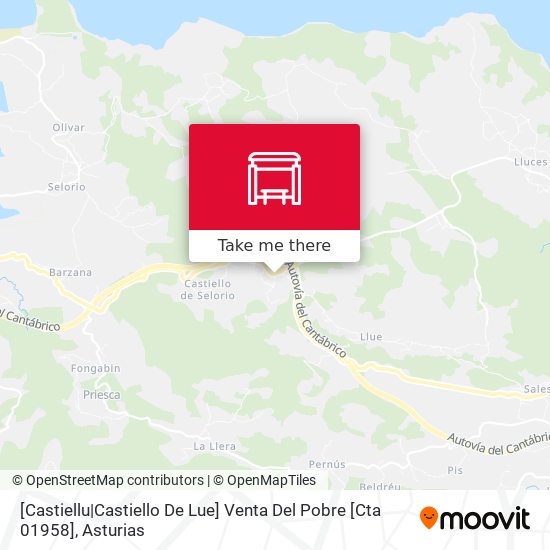 [Castiellu|Castiello De Lue]  Venta Del Pobre [Cta 01958] map