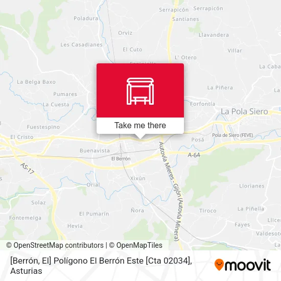 mapa [Berrón, El]  Polígono El Berrón Este [Cta 02034]