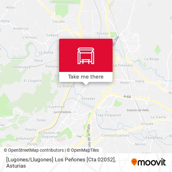 [Lugones / Llugones]  Los Peñones [Cta 02052] map