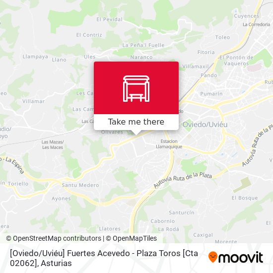 [Oviedo / Uviéu]  Fuertes Acevedo - Plaza Toros [Cta 02062] map