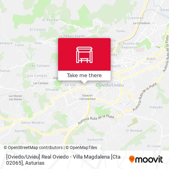 [Oviedo / Uviéu]  Real Oviedo - Villa Magdalena [Cta 02065] map