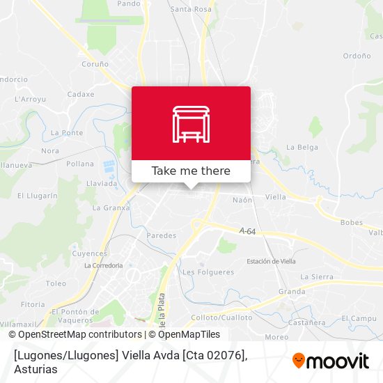 [Lugones / Llugones]  Viella Avda [Cta 02076] map
