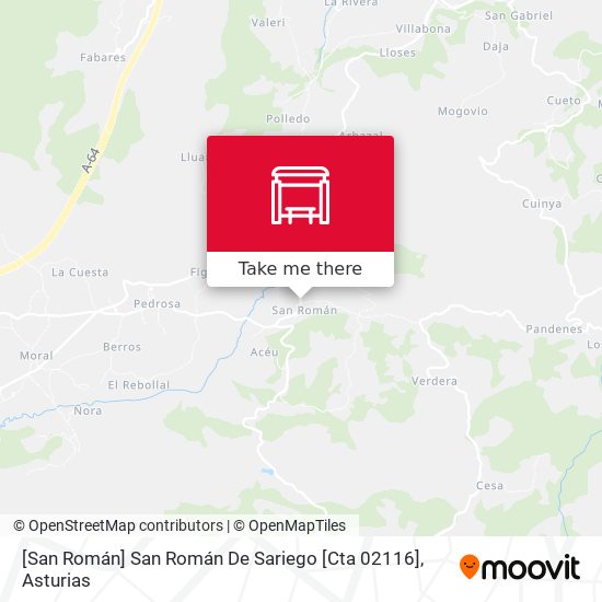 [San Román]  San Román De Sariego [Cta 02116] map