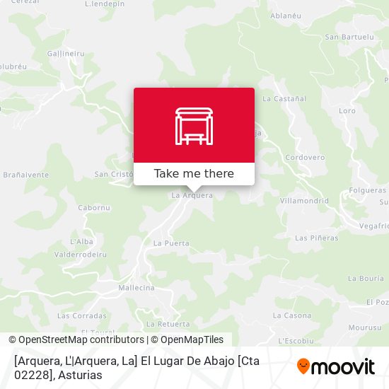 [Arquera, L'|Arquera, La]  El Lugar De Abajo [Cta 02228] map
