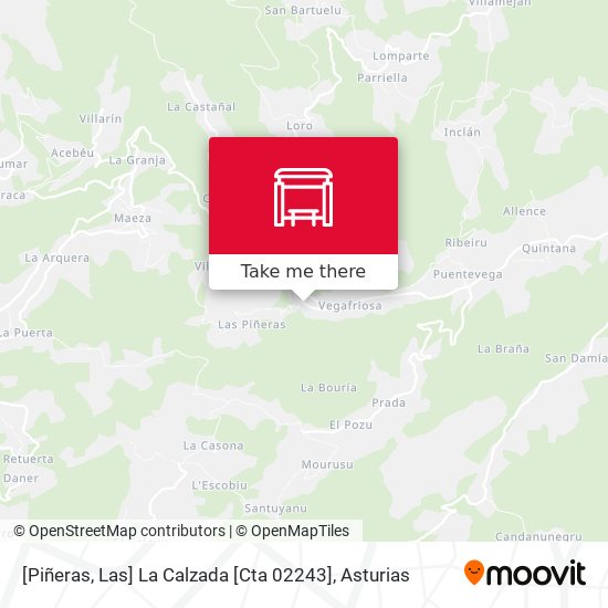 [Piñeras, Las]  La Calzada [Cta 02243] map