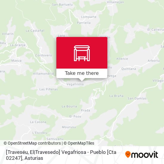 [Traveséu, El|Travesedo]  Vegafriosa - Pueblo [Cta 02247] map