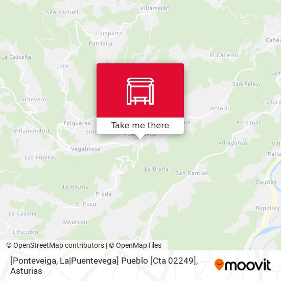 [Ponteveiga, La|Puentevega]  Pueblo [Cta 02249] map