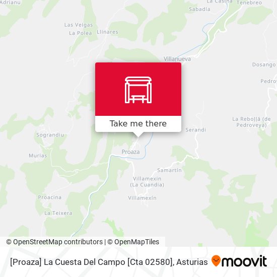 [Proaza]  La Cuesta Del Campo [Cta 02580] map