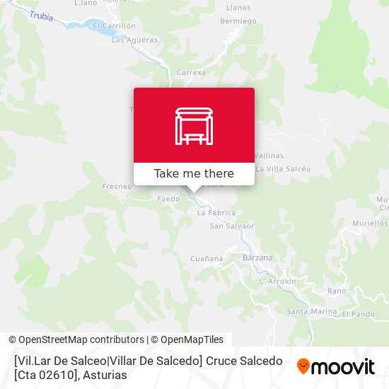 [Vil.Lar De Salceo|Villar De Salcedo]  Cruce Salcedo [Cta 02610] map
