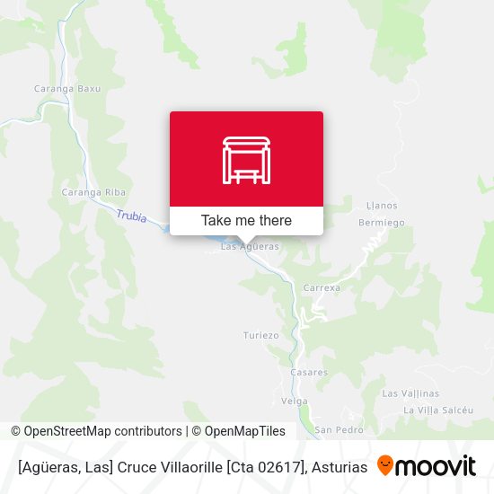 [Agüeras, Las]  Cruce Villaorille [Cta 02617] map