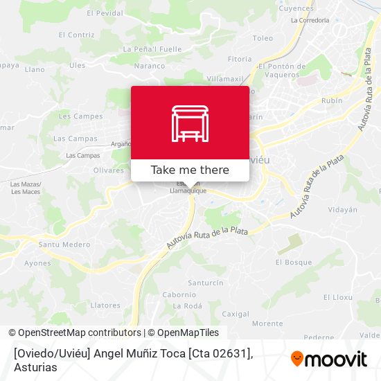 [Oviedo / Uviéu]  Angel Muñiz Toca [Cta 02631] map