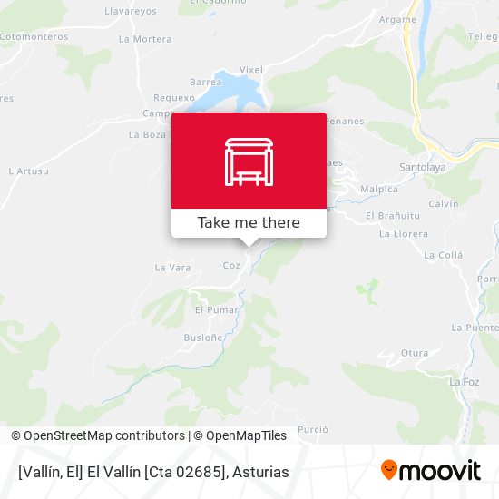 [Vallín, El]  El Vallín [Cta 02685] map