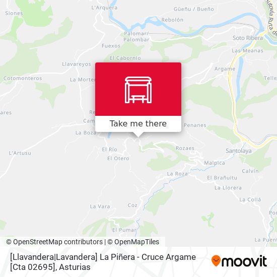 [Llavandera|Lavandera]  La Piñera - Cruce Argame [Cta 02695] map