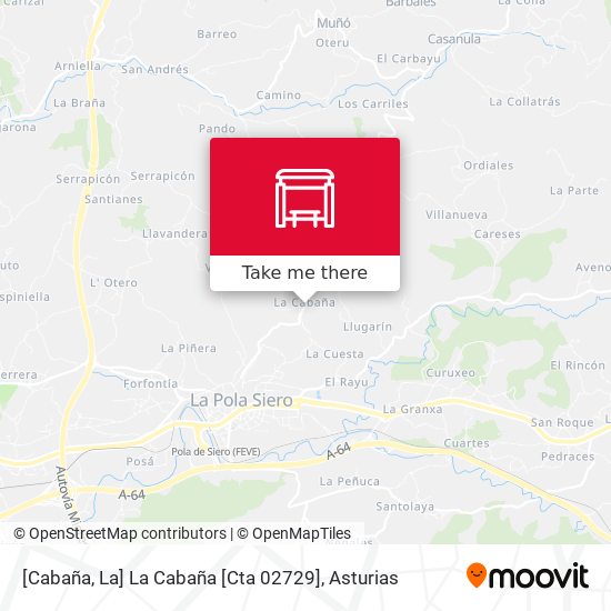 [Cabaña, La]  La Cabaña [Cta 02729] map