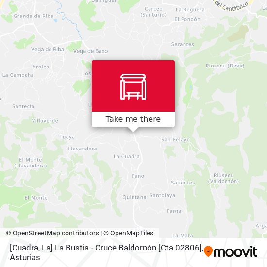 [Cuadra, La]  La Bustia - Cruce Baldornón [Cta 02806] map