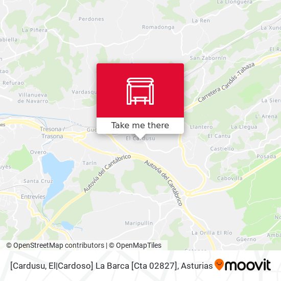 [Cardusu, El|Cardoso]  La Barca [Cta 02827] map