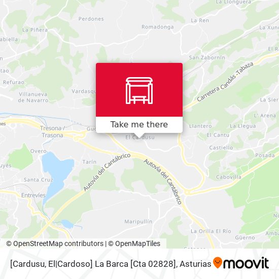 [Cardusu, El|Cardoso]  La Barca [Cta 02828] map