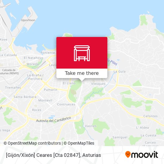 [Gijón / Xixón]  Ceares [Cta 02847] map