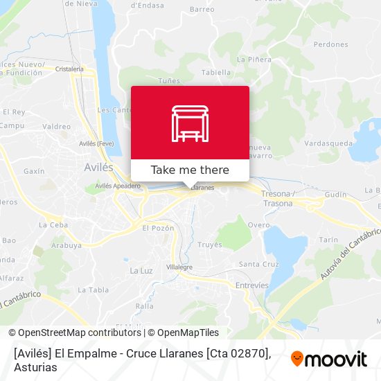 mapa [Avilés]  El Empalme - Cruce Llaranes [Cta 02870]