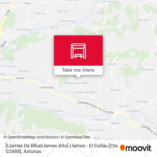 [Llames De Riba|Llames Alto]  Llames - El Colláu [Cta 02888] map
