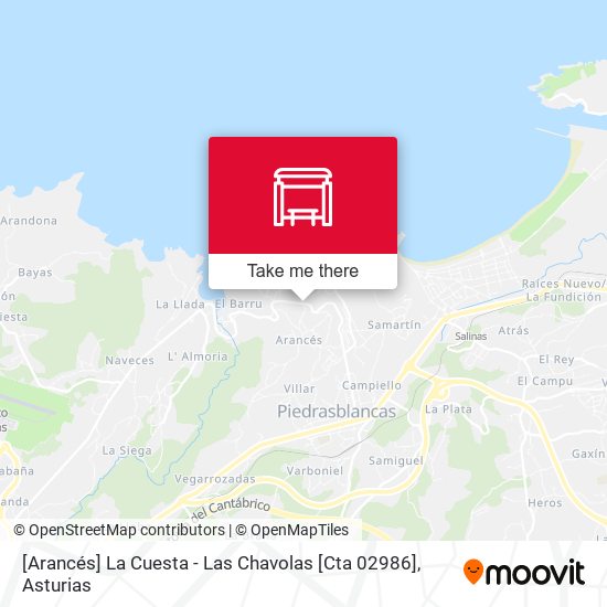 [Arancés]  La Cuesta - Las Chavolas [Cta 02986] map
