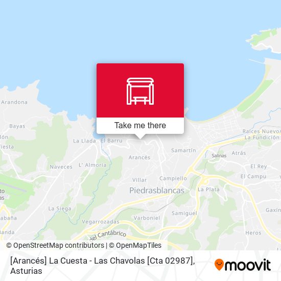 [Arancés]  La Cuesta - Las Chavolas [Cta 02987] map